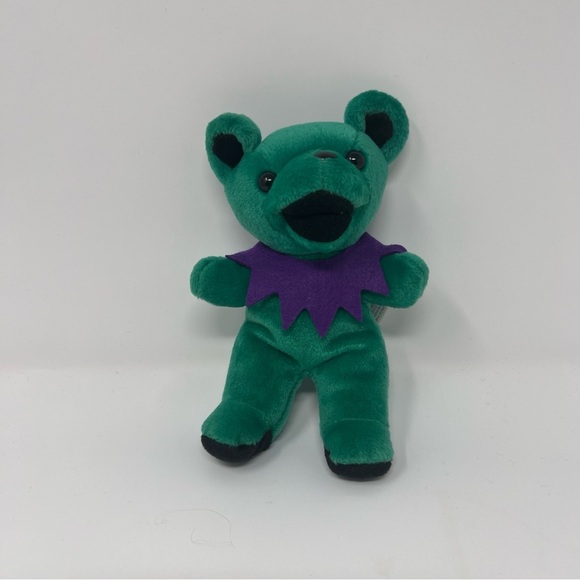 NWOT Green Purple Grateful Dead Steven Smith Beanie Bear - Picture 1 of 7